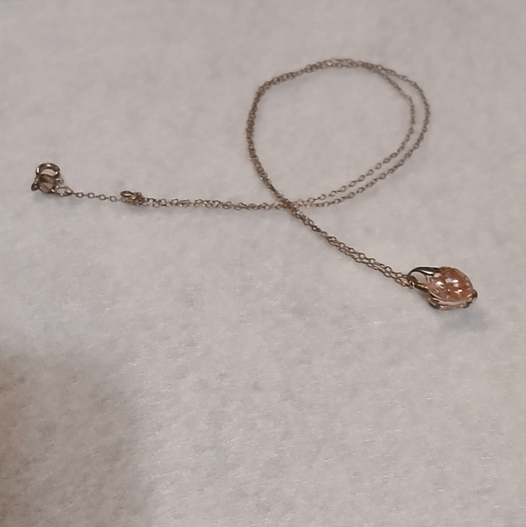 Pink Heart Pendant Necklace - Picture 2 of 4